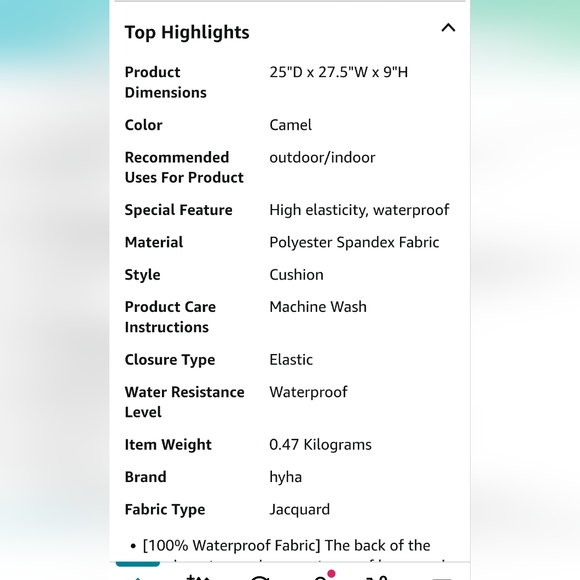 New Thick Jacquard Fabric, Couch Sofa Covers for Pets with Elastic Bottom 2pk. - Picture 6 of 6